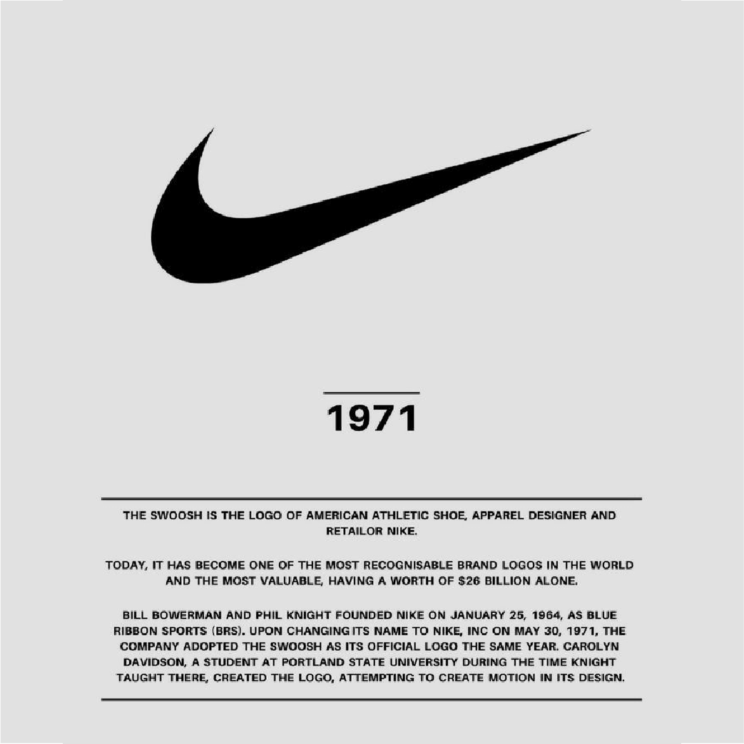 Nike swoosh logo history online