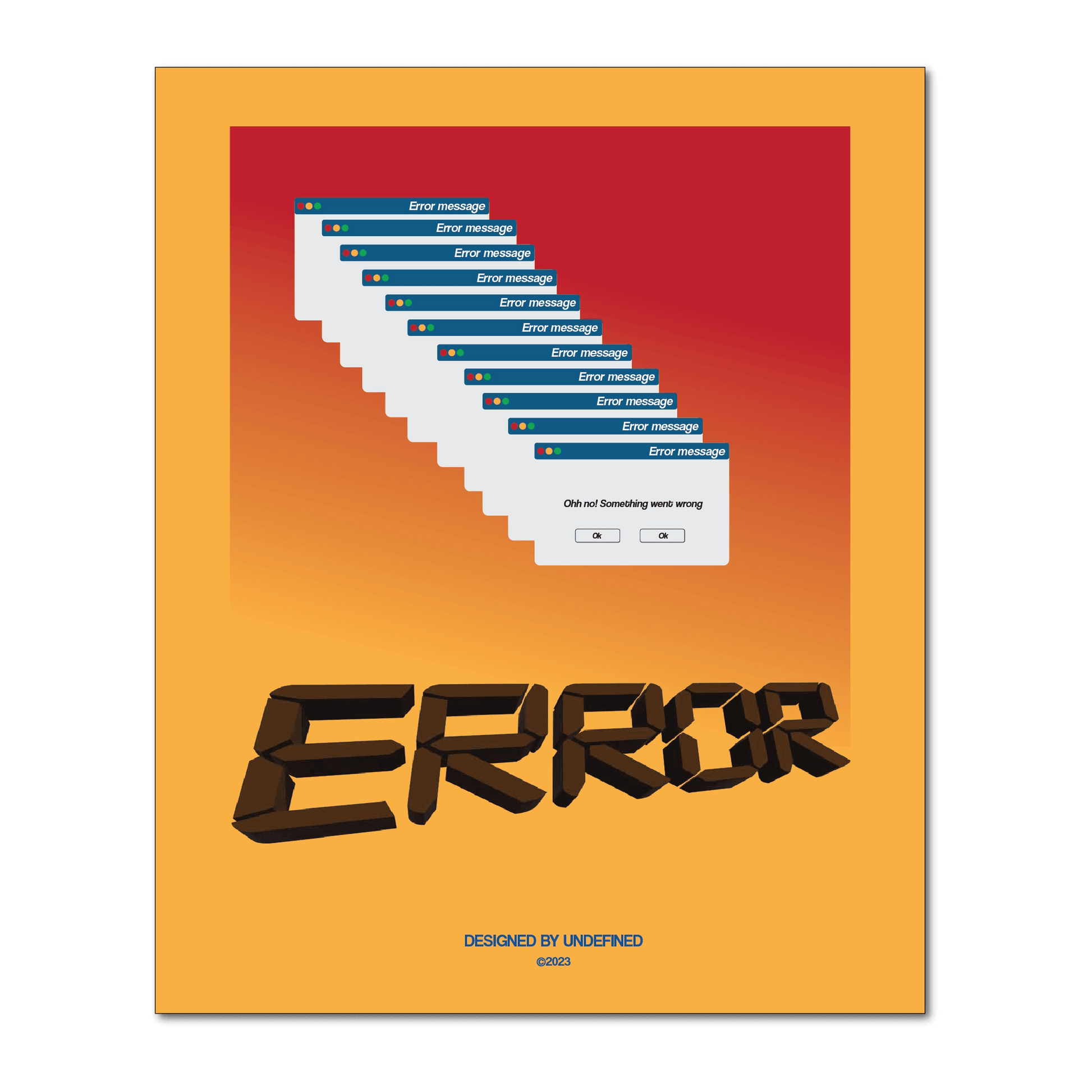 Ohh no! Error - Køb Kunsttryk og Plakater hos Undefined Market
