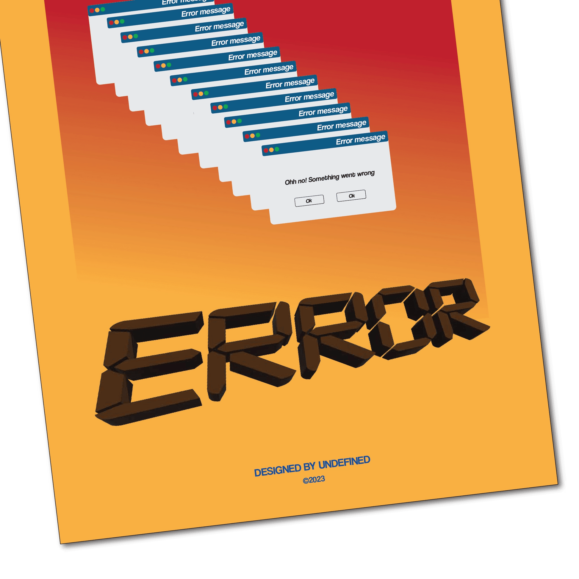 Ohh no! Error - Køb Kunsttryk og Plakater hos Undefined Market