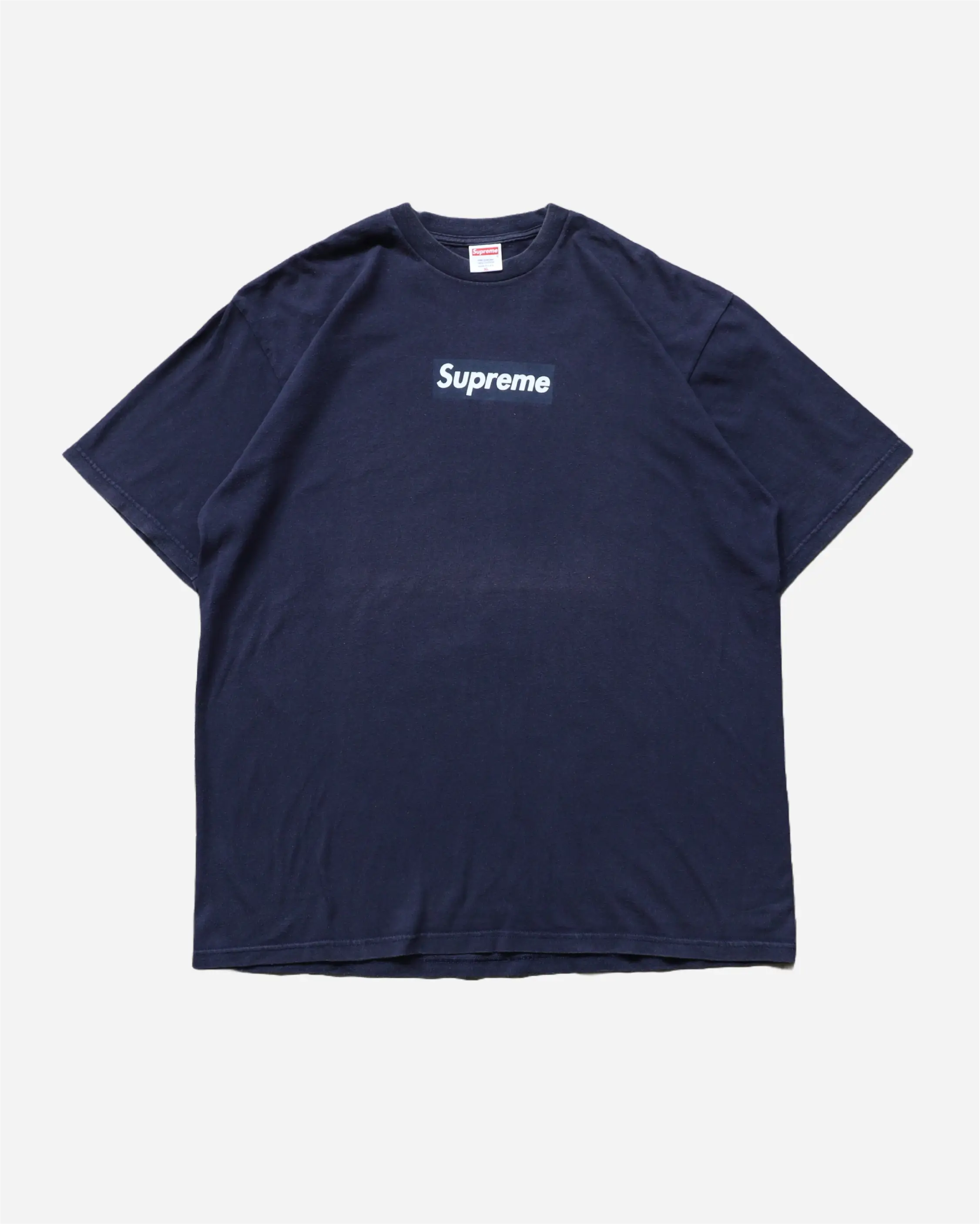 Vintage Supreme Box Logo Tee Dark Navy UNMARKET