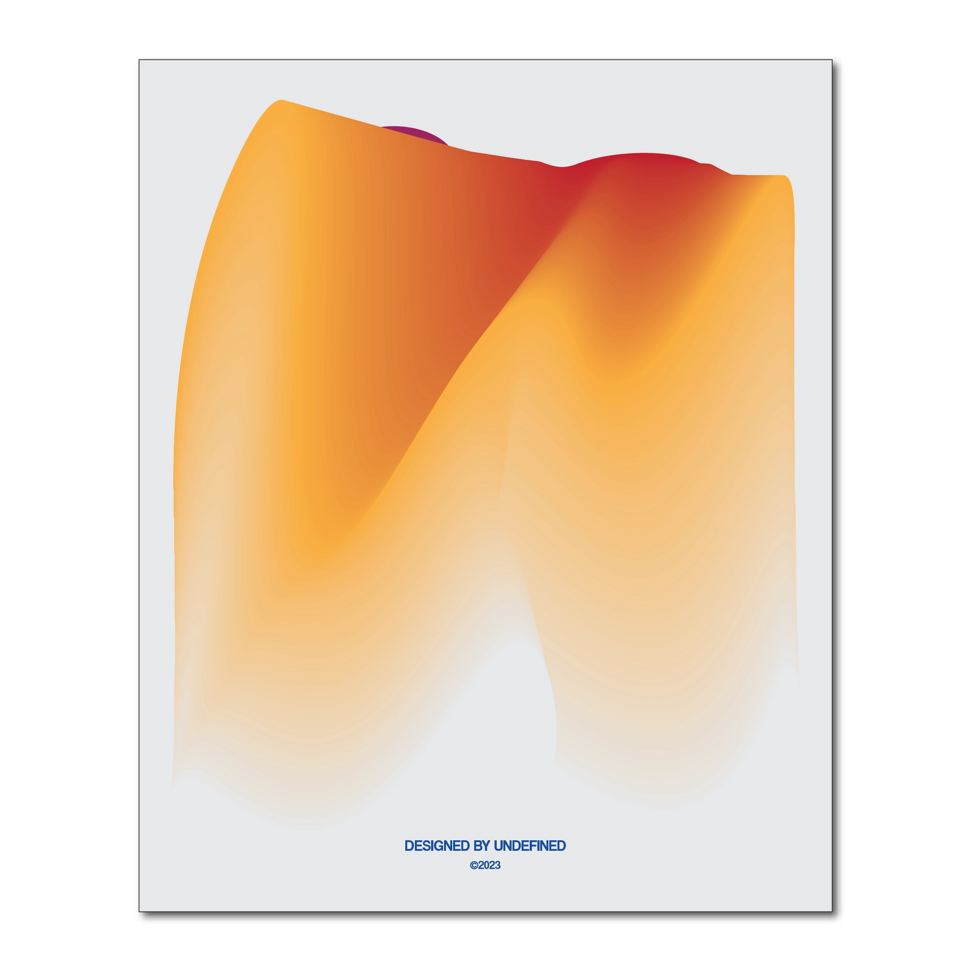 Waves in Orange - Køb Kunsttryk og Plakater hos Undefined Market 