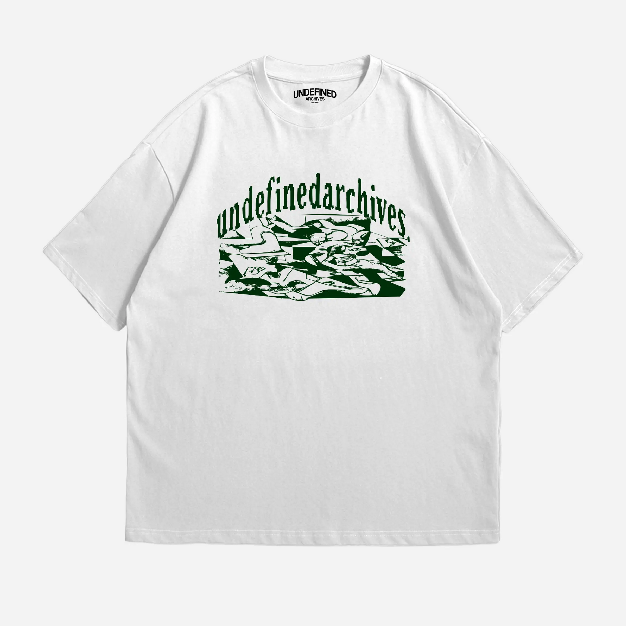 GREEN CASSO HEAVYWEIGHT BOX FIT TSHIRT - UNMARKET