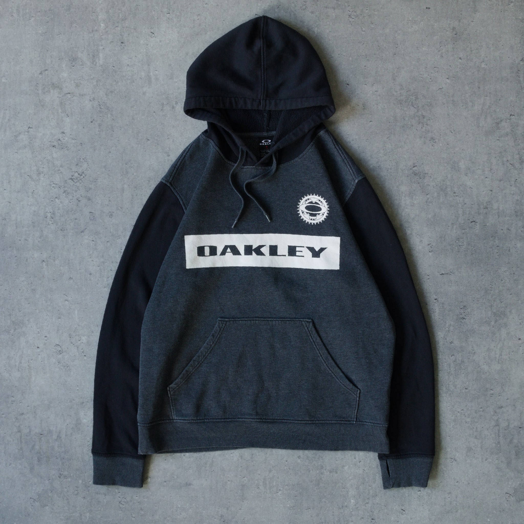 OAKLEY TWO TONE HOODIE - BLACK/DARK GREY | UNMARKET