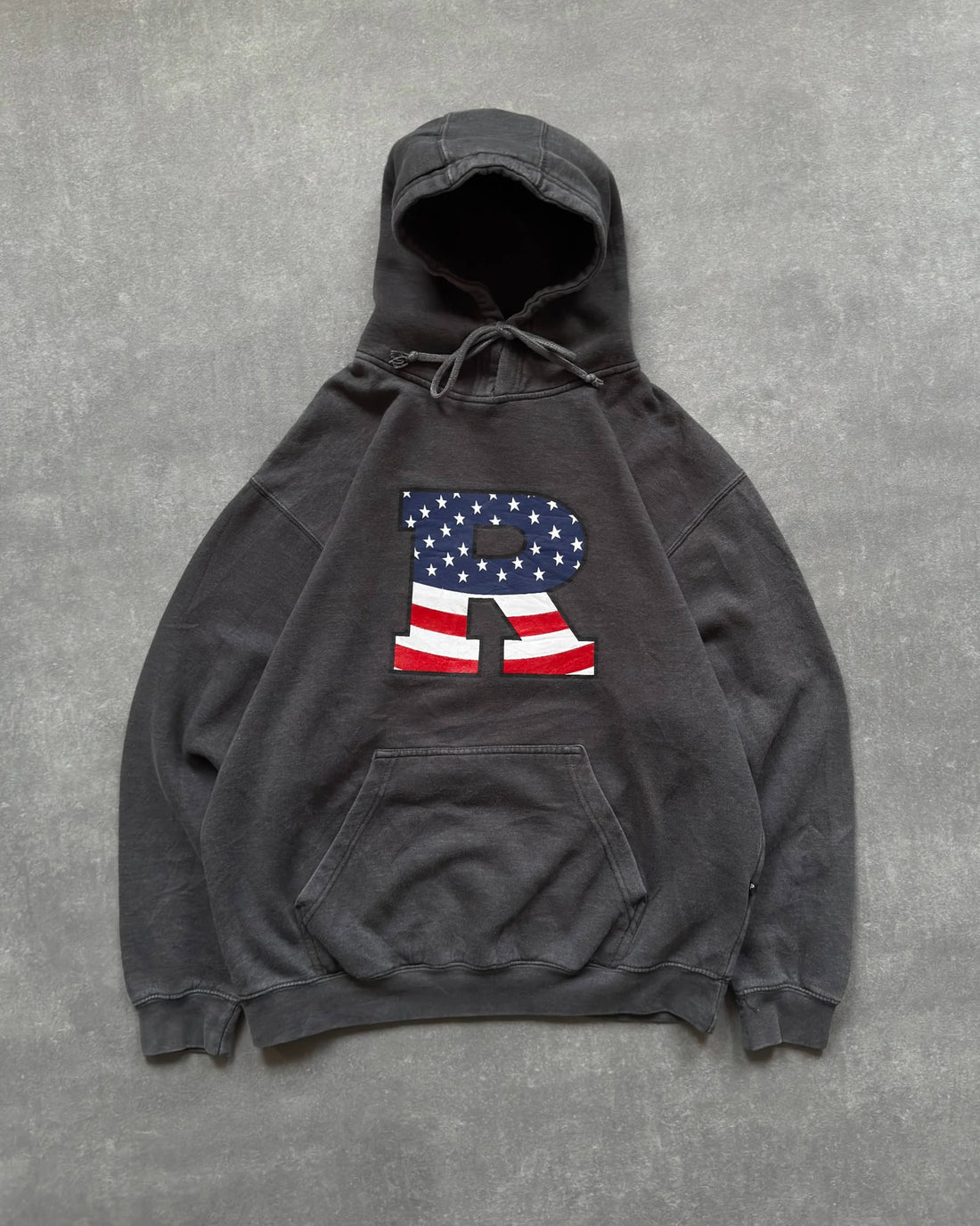 PENNANT R USA Dark Grey Vintage Hoodie - VINTAGE HOODIE - VINTAGE SWEATSHIRT