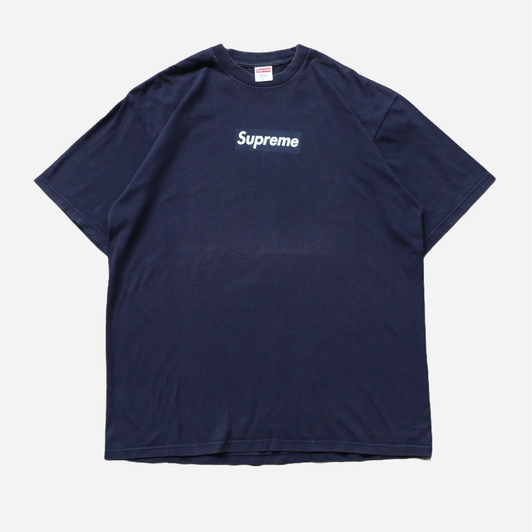 Blue and black supreme shirt hotsell