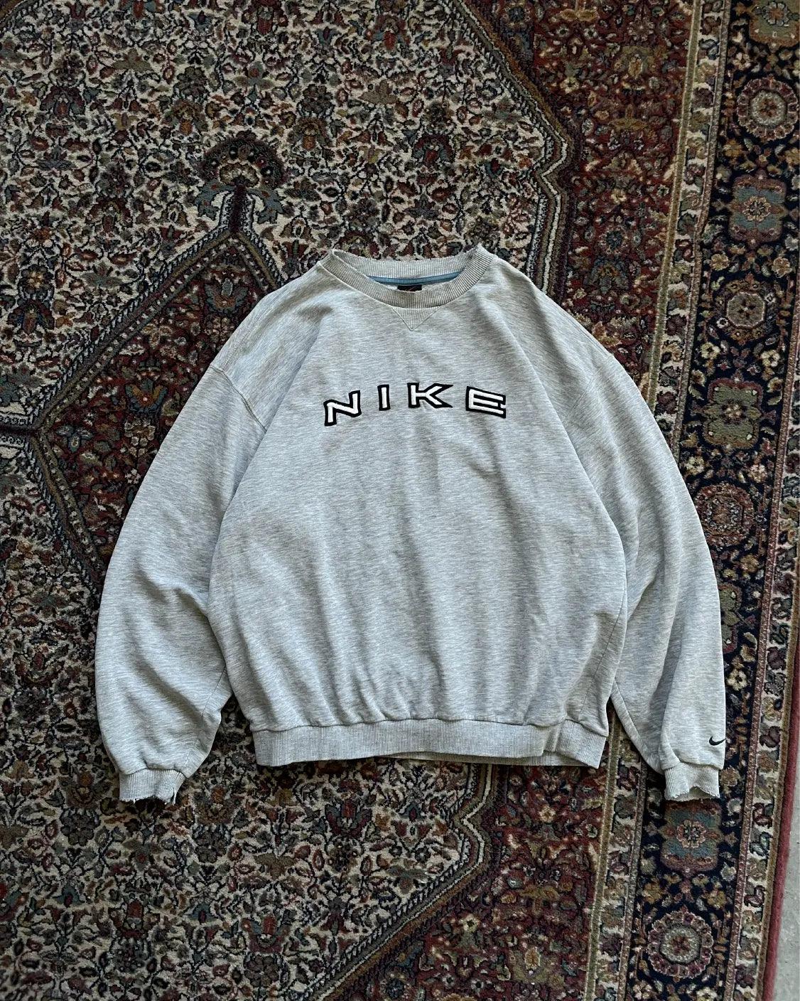 Vintage Nike Arc Logo Sweatshirt Grey UNMARKET