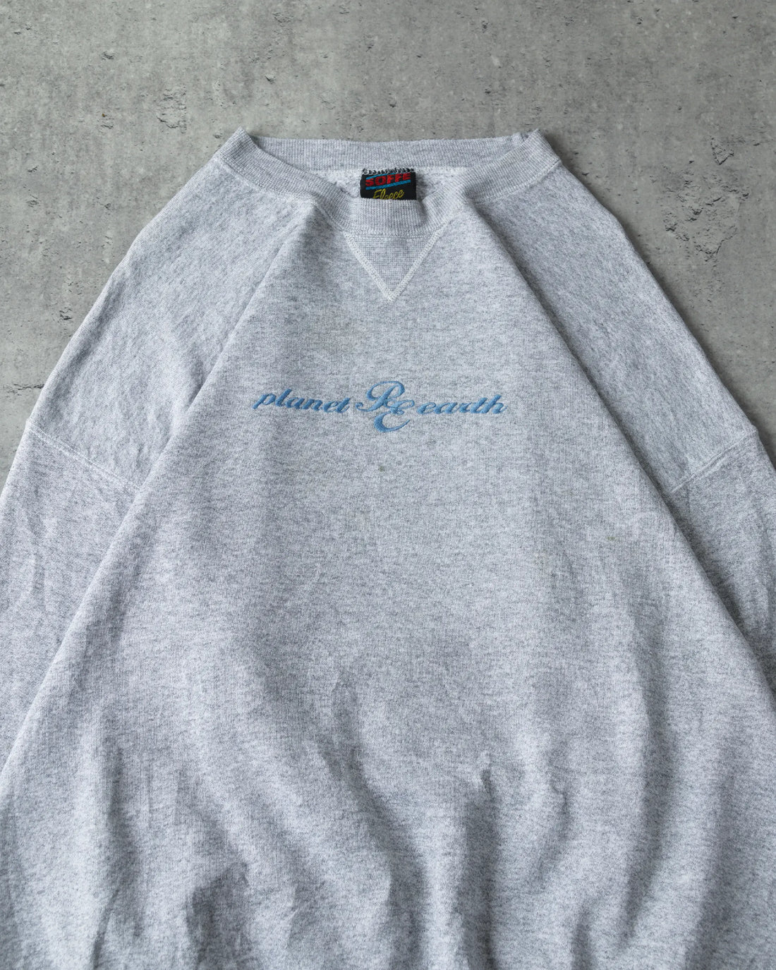 PLANET EARTH CREWNECK GREY - VINTAGE CREWNECK - VINTAGE SWEATSHIRT